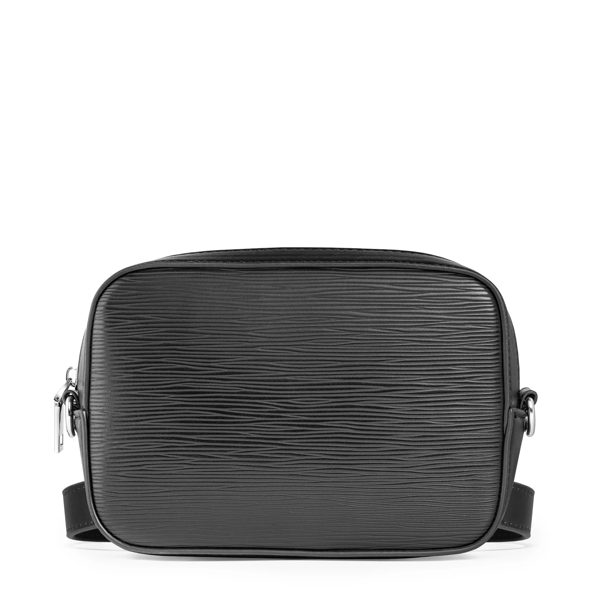 Back View of Formes Adapt Ripple Nero Mini Crossbody Bag